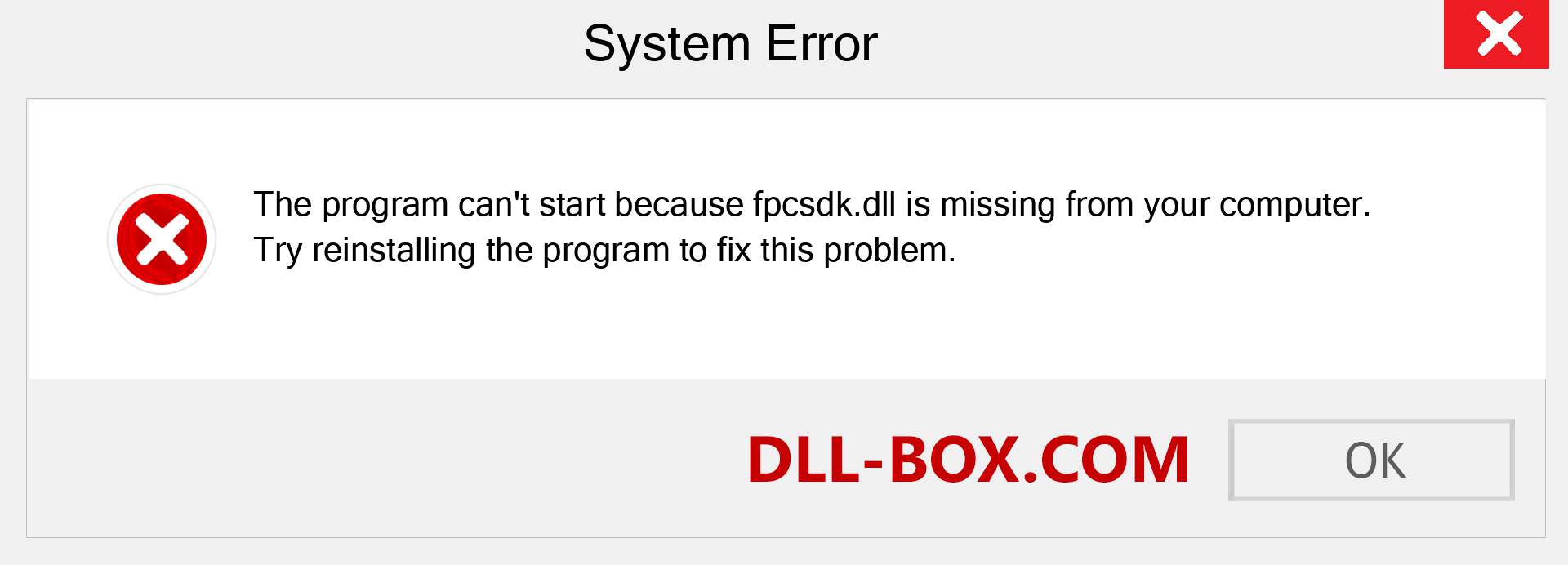  fpcsdk.dll file is missing?. Download for Windows 7, 8, 10 - Fix  fpcsdk dll Missing Error on Windows, photos, images